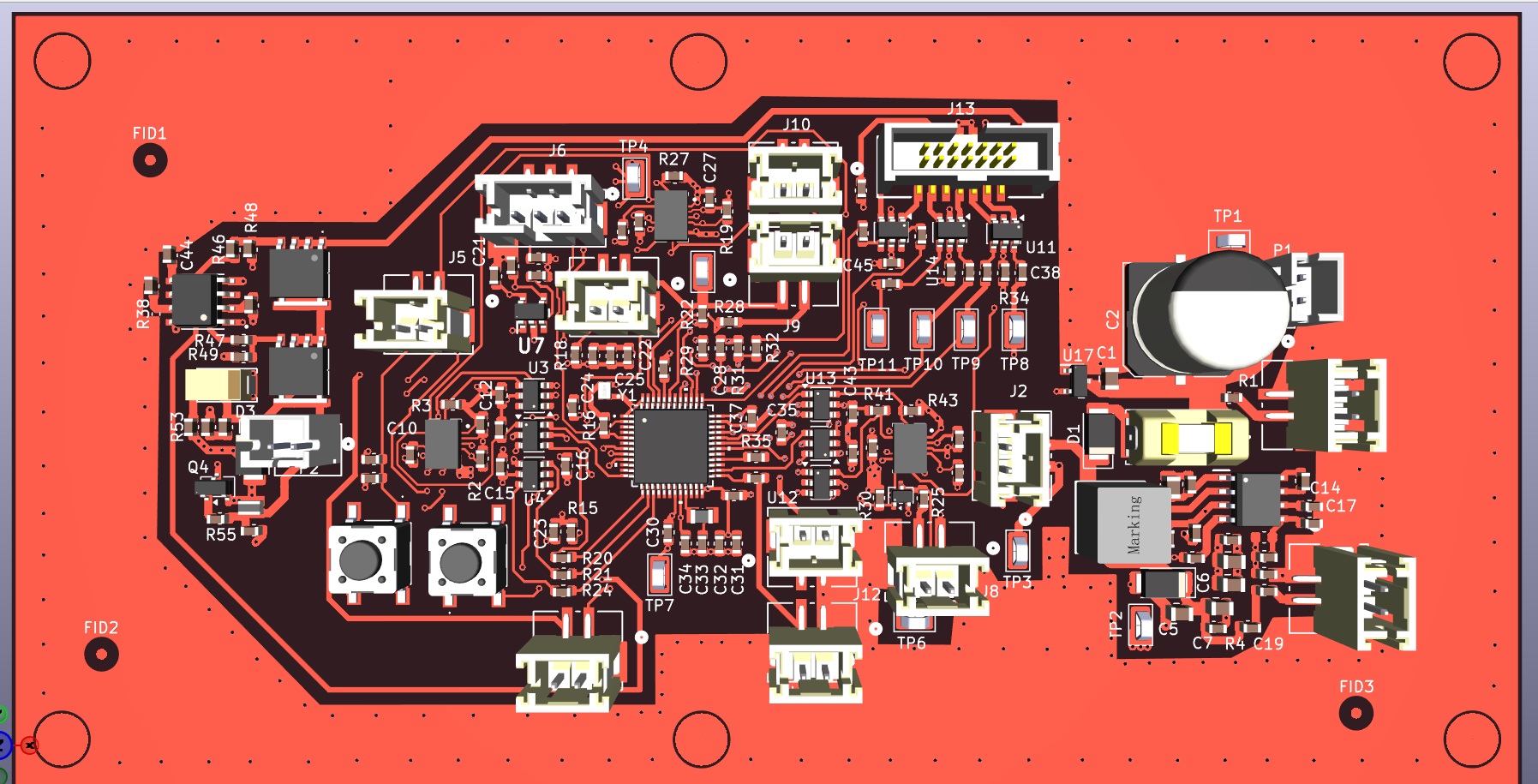 BOUNCE Hardware 3D Board Layout Render